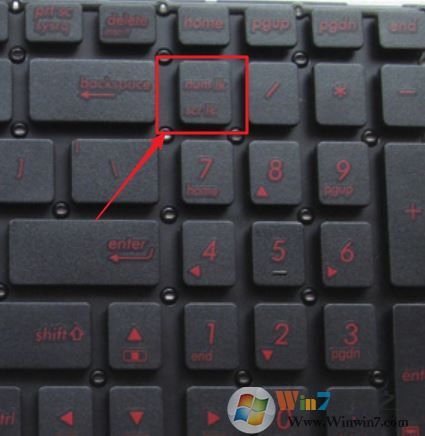 筆記本電腦的數(shù)字鍵盤不能用？win7系統(tǒng)電腦數(shù)字鍵盤失靈解決方法