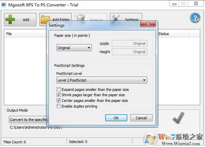 Mgosoft XPS To PS Converter v7.3.1(XPS/PXL文檔轉PS工具)