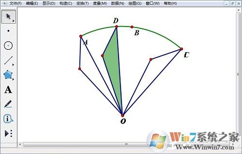 五個(gè)步驟教你幾何畫(huà)板繪制旋轉(zhuǎn)三角形