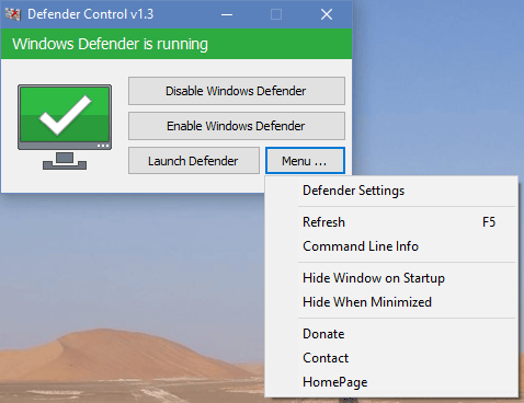 Defender Control(Defender關閉工具)