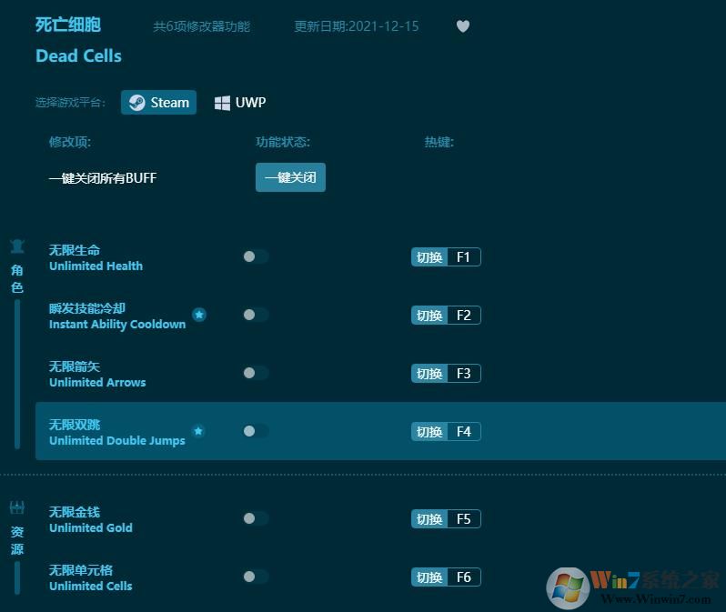死亡細(xì)胞六項(xiàng)修改器 v2023