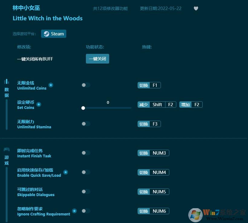 林中小女巫12項修改器