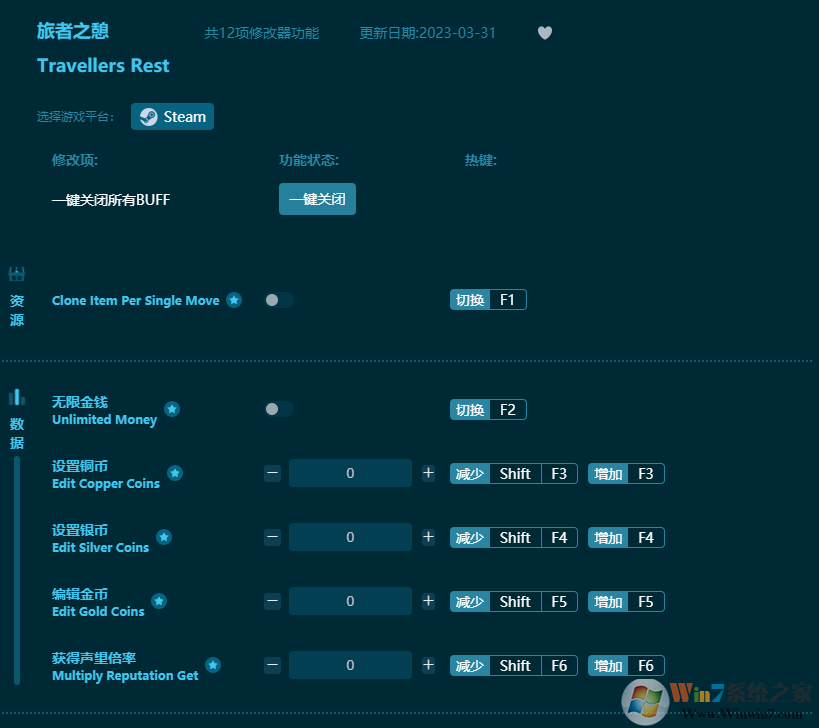 旅者之憩十二項(xiàng)修改器 v2023最新版