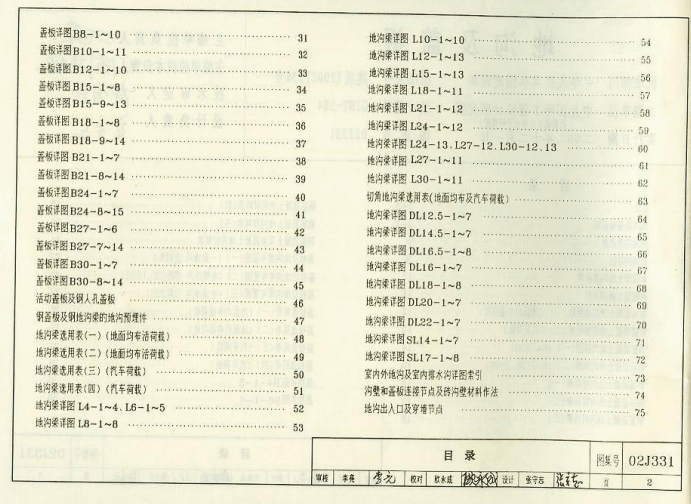 02J331地溝及蓋板電子版標準圖集